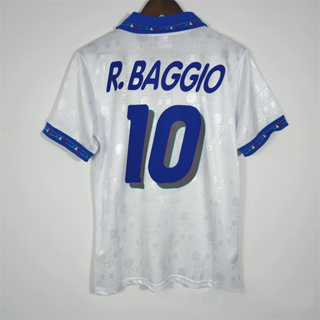 เสื้อกีฬาแขนสั้น ลายทีมชาติฟุตบอล Italy R.BAGGIO MALDINI 1994 คุณภาพสูง สไตล์เรโทร