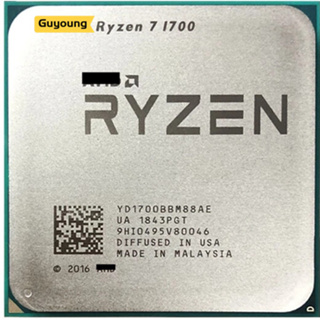 Yzx Ryzen 7 1700 R7 1700 3.0 GHz ซ็อกเก็ตโปรเซสเซอร์ CPU 0.014 65W YD1700BBM88AE AM4