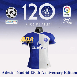 【Player Issue】เสื้อกีฬาแขนสั้น ลายทีมชาติฟุตบอล Atletico Madrid 120th Anniversary Edition 23-24 คุณภาพสูง ไซซ์ S-2XL