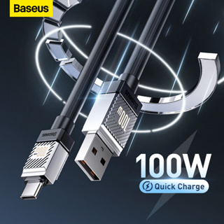 Baseus 100W USB Type C สายชาร์จเร็ว USB-C สายชาร์จข้อมูล สําหรับ Huawei