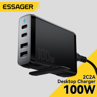 Essager 100 / 140W GAN เดสก์ท็อป ที่ชาร์จ ชาร์จเร็ว Usb Type C อะแดปเตอร์ชาร์จเร็ว สําหรับแล็ปท็อป