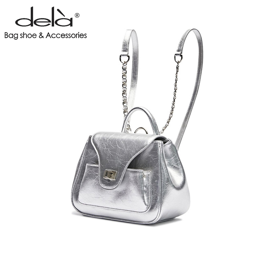 dela-silver-backpack-handbag-casual-backpack