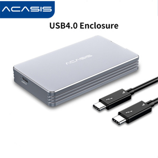 สายเคเบิ้ลอลูมิเนียม Acasis Thunderbolt3 40Gbps Nvme M.2 Ssd Enclosure 2tb Type - C พร้อม 40 Gbps C To C สําหรับแล็ปท็อป