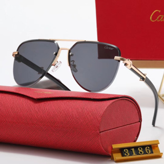 Cartier แว่นตากันแดดแฟชั่น หรูหรา สําหรับผู้ชาย และผู้หญิง UV400