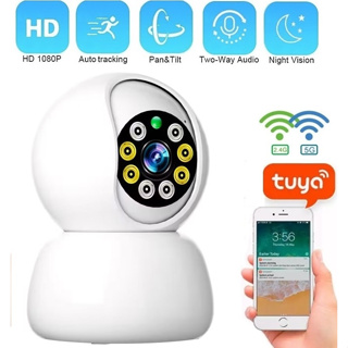 กล้องวงจรปิดรักษาความปลอดภัย 1080P Tuya Smart Wi-Fi Camera PTZ 5G/2.4GHZ Dual Band Full HD มองเห็นที่มืด ติดตามอัตโนมัติ CCTV IP Onvif