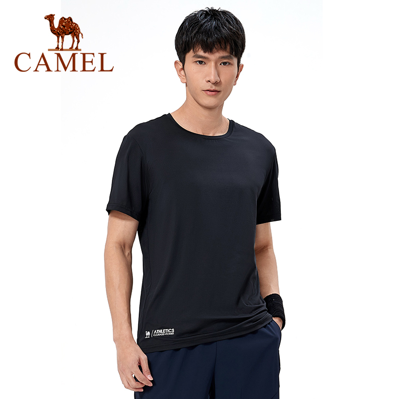 camel-เสื้อยืดแขนสั้น-ระบายอากาศ-แบบแห้งเร็ว-ดูดซับเหงื่อ-เหมาะกับการวิ่ง-เล่นกีฬากลางแจ้ง-สําหรับผู้ชาย
