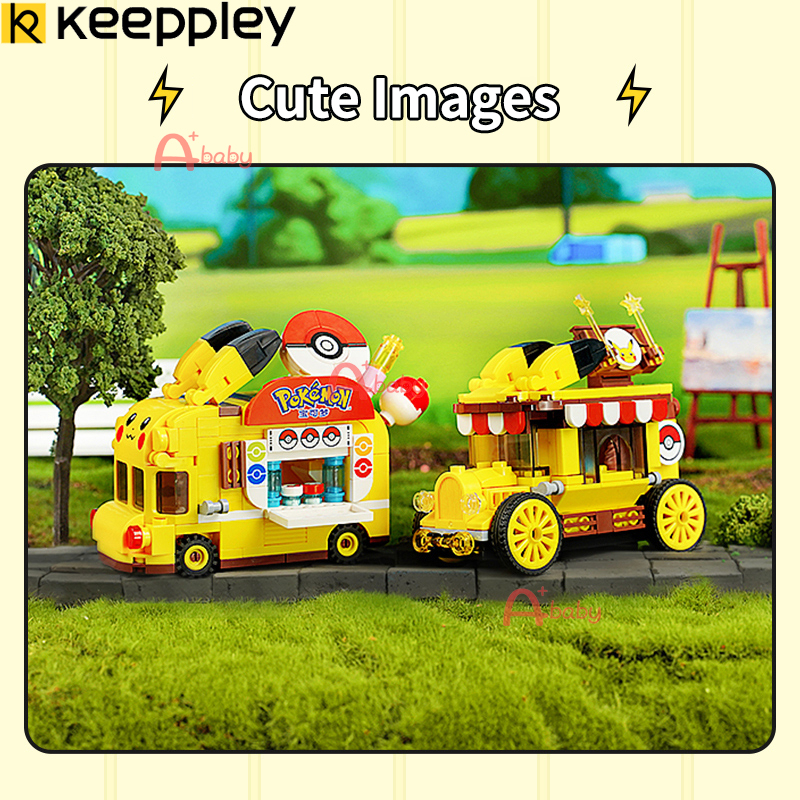 keeppley-pokemon-บล็อกตัวต่อโปเกม่อน-pikachu-ขนาดเล็ก-สําหรับรถยนต์