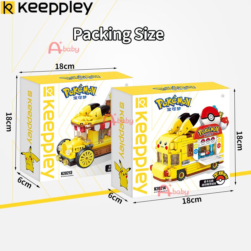 keeppley-pokemon-บล็อกตัวต่อโปเกม่อน-pikachu-ขนาดเล็ก-สําหรับรถยนต์