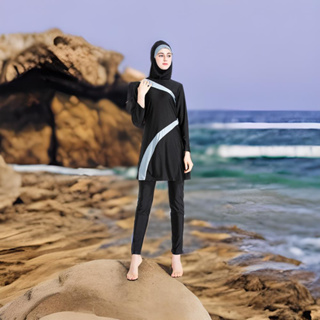 ชุดว่ายน้ำ มุสลิม เพิ่มขนาด ชุดว่ายน้ํามุสลิมผู้หญิง S-6XL