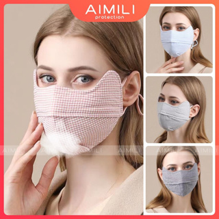 【Nose Breathable design】หน้ากากอนามัย ผ้าฝ้าย แบบหนา 3 ชั้น ระบายอากาศ ป้องกันแบคทีเรีย ซักล้างได้ ใช้ซ้ําได้ สําหรับผู้ชาย และผู้หญิง
