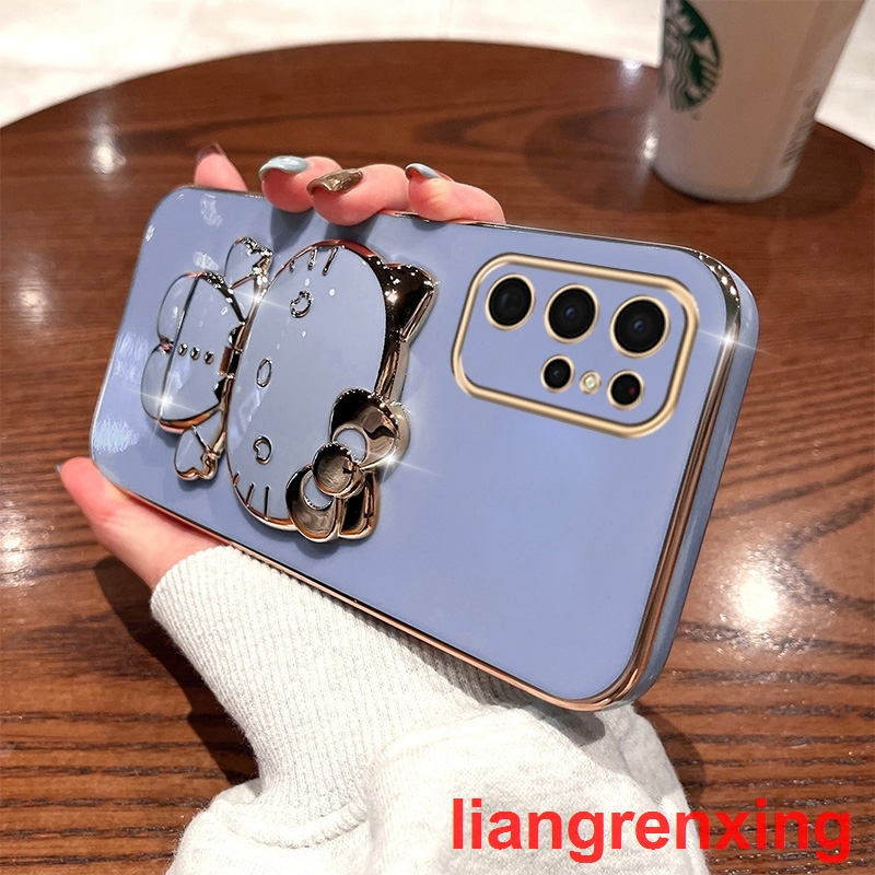 เคสโทรศัพท์มือถือ-ซิลิโคนนิ่ม-กันกระแทก-ลายการ์ตูนคิตตี้-พร้อมกระจกแต่งหน้า-สําหรับ-samsung-s22-ultra-s22-plus-s22-5g-ddjzm01