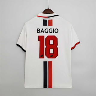เสื้อกีฬาแขนสั้น ลายทีมชาติฟุตบอล AC Milan BAGGIO MALDINI WEAH คุณภาพสูง 95-97