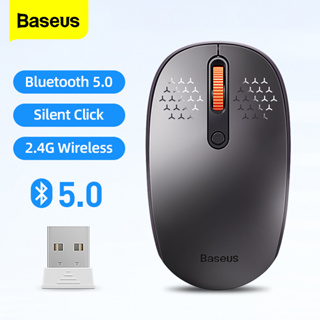 Baseus เมาส์ไร้สาย 2.4 GHz พร้อมตัวรับสัญญาณ USB 1600 DPI สําหรับ PC Mac แล็ปท็อป