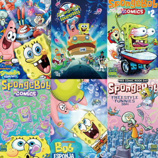 สติกเกอร์โปสเตอร์ ลายการ์ตูน Spongebob Squarepants ขนาดเล็ก สําหรับติดตกแต่งกระเป๋าเดินทาง จํานวน 45 ชิ้น