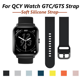 สําหรับ QCY Watch GTC/GTS สายรัดข้อมือ ซิลิโคนอ่อนนุ่ม สายรัดข้อมือ เปลี่ยนทดแทน สมาร์ทวอทช์