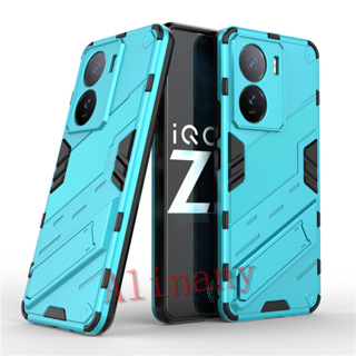 เคส Vivo IQOO Z7 5G Case Shockproof พลาสติกแบบแข็ง Armor Stand Phone Casing Vivo IQOOZ7 5G Back Cover
