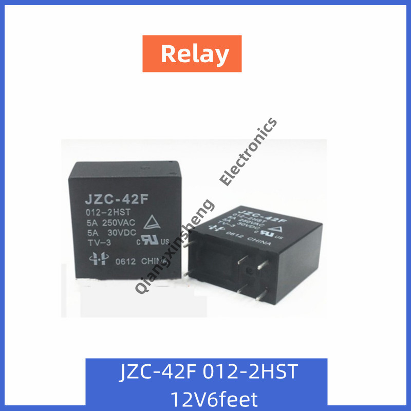 รีเลย์ขยายเสียงอิเล็กทรอนิกส์ ขนาดเล็ก JZC-42F 012-2HST 6 Pin 12VDC ...