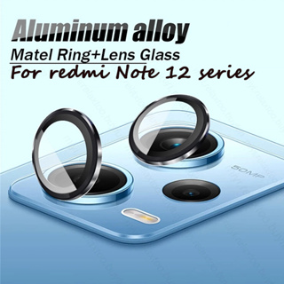 Metal Lens Ring Glass for xiaomi Redmi Note 12 4G 6.67" 23021 RAAEG 23021RAA2Y Note12 Pro Plus 12 Speed 5G Camera Lens Screen Protector Protective Glass