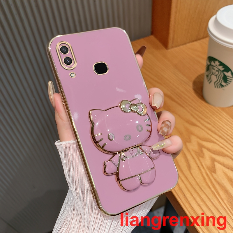 เคสโทรศัพท์มือถือ-ซิลิโคนนิ่ม-กันกระแทก-ลายการ์ตูนคิตตี้-พร้อมกระจกแต่งหน้า-และที่ตั้งวาง-สําหรับ-huawei-y7-2019-huawei-y9-2019-huawei-y7-pro-2019-ddjzm01