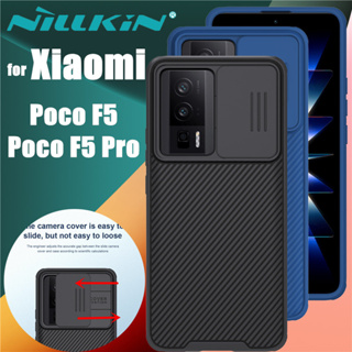 NILLKIN เคส Xiaomi Poco F5 PocoF5 Pro รุ่น Dual Layer PC Back Cover TPU Frame CamShield With Camera Slide Privacy Protection