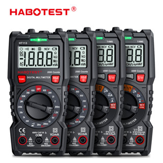 Habotest HT113 มัลติมิเตอร์ดิจิทัล 600V AC/DC เครื่องตรวจจับแรงดันไฟฟ้า True-RMS มัลติมิเตอร์ แบบพกพา NCV โวลต์มิเตอร์ แอมมิเตอร์ โอห์ม Hz ประจุกระแสไฟ ความต่อเนื่อง ทดสอบมิเตอร์