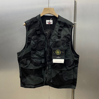 เสื้อกั๊ก ทรงหลวม ลาย Stone Island แฟชั่นสําหรับผู้ชาย