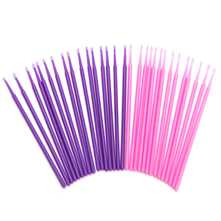 DOSMOTH 100pcs/lot make up brush  synthetic fiber One-Off Disposable Eyelash Brush Micro tip brush Clean cotton swab
