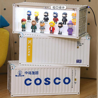 กล่องเก็บของเล่นฟิกเกอร์ ป๊อปมาร์ท มีไฟ LED วางซ้อนกันได้ ของขวัญ