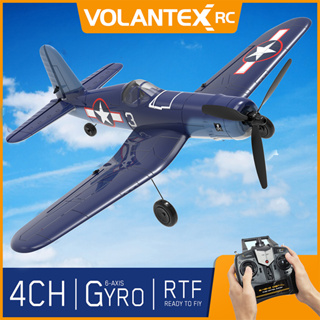 Volantex เครื่องบินบังคับวิทยุ F4U Corsair 2.4Ghz 4CH ปีกคงที่ 400 มม. EPP โฟมปุ่มเดียว แอโรบาติก ควบคุมเครื่องบิน 761-8 RTF