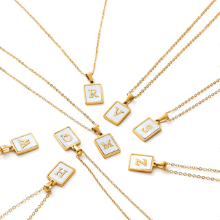 โปรโมชั่น : St.kunkka 316Lสร้อยคอสเตนเลส จี้ตัวอักษร A-Zจี้ตัวอักษรภาษาอังกฤษ สีทอง ของขวัญสําหรับผู้หญิง