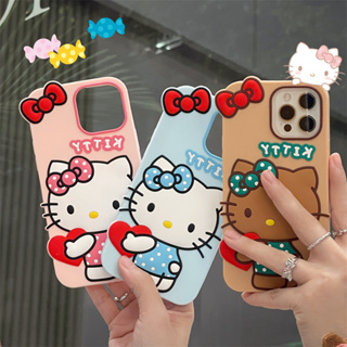 เคสซิลิโคนนิ่ม ลาย Love KT 3D สําหรับ iphone Case 15 Pro Max 14 Pro Max 13 Pro Max 12 Pro Max