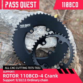 ใบจานหน้า ROTOR 110 BCD 2x จานหน้าจักรยาน ทรงกลม 9-11 ความเร็ว 46-33T 48-35T 50-34T 52-36T 53-39T 54-40T