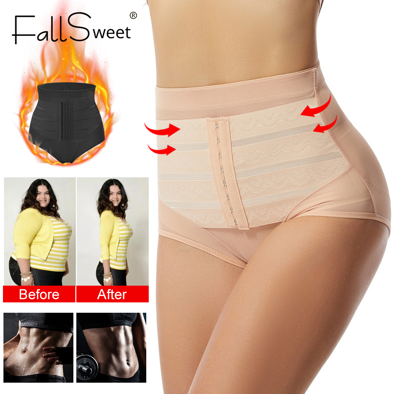 fallsweet-plus-ขนาดผู้หญิงกางเกงในควบคุมหน้าท้อง-shapewear-เทรนเนอร์เอวสูงรัดตัวกระชับสัดส่วนหน้าท้องสร้างแบบจำลองร่างกาย-shaper-ชุดชั้นในยกก้นสั้น