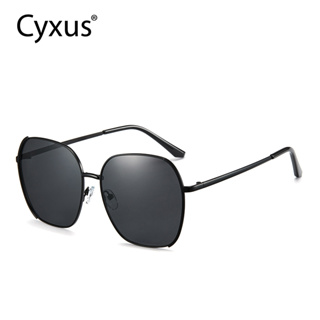 Cyxus แว่นตากันแดด เลนส์โพลาไรซ์ กรอบโลหะ ขนาดใหญ่ ป้องกันรังสียูวี 400 Hd สําหรับผู้ชาย ผู้หญิง เหมาะกับการขับขี่ กลางแจ้ง 1075