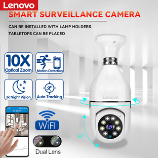 กล้องวงจรปิด Lenovo E27 มองเห็นกลางคืน ตรวจจับการเคลื่อนไหวมนุษย์อัตโนมัติ ซูมได้ เพื่อความปลอดภัยในร่ม