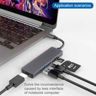 อะแดปเตอร์ฮับ Type C USB C เป็น 4K HDMI VGA PD USB 3.0 USB 2.0 SD TF