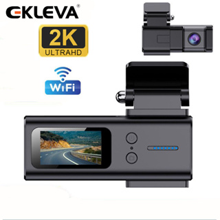 Ekleva กล้องบันทึกวิดีโอ 1.5 นิ้ว IPS DVR WiFi Dash Cam 2K Mini 2304*1296P เวอร์ชั่นกลางคืน 24H สําหรับรถยนต์