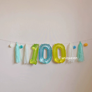 Happy ธงแบนเนอร์ 100 วัน ครบรอบ วันครบรอบ สําหรับตกแต่งโต๊ะ ขนมหวาน พื้นหลังตอม่อ