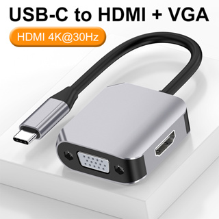 อะแดปเตอร์ Type C เป็น HD VGA รองรับความละเอียดวิดีโอสูงสุด 4K 30HZ