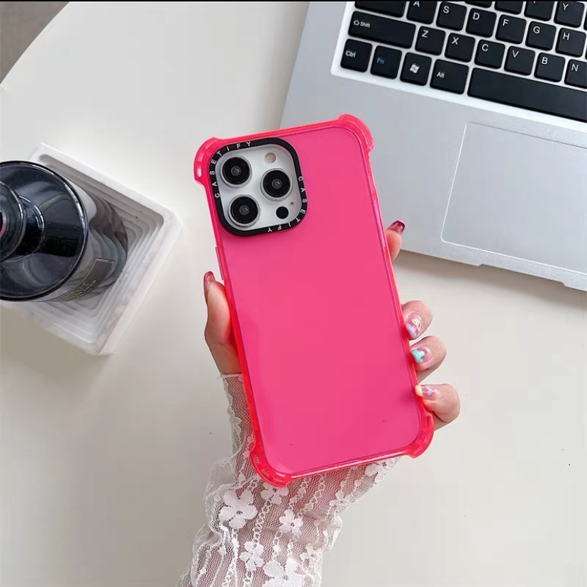 casetify-เคสโทรศัพท์มือถือ-tpu-แบบใส-กันกระแทกสี่มุม-สีพื้น-สําหรับ-iphone-11-12-13-14-promax