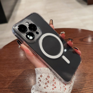 【Clear soft case/With lens film/Black color】เคส compatible for iPhone 11 12 13 14 pro max case