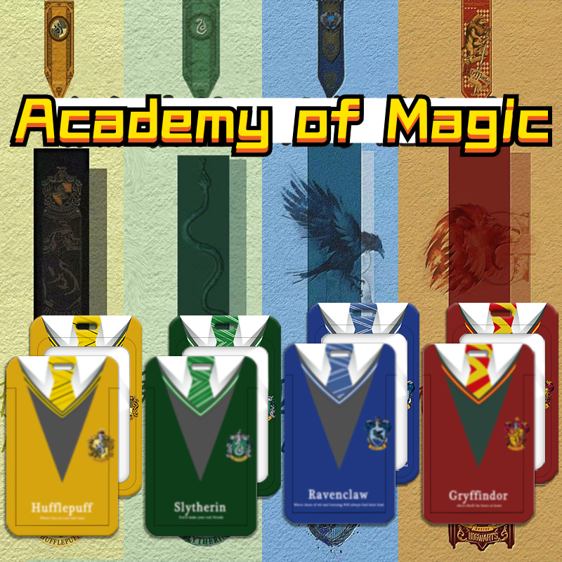 Four major magic academies Gryffindor Student Card Cover Hufflepuff ...