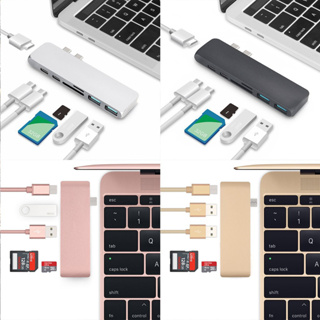 อะแดปเตอร์แปลง USB C Hub Type C เป็น HDMI สําหรับ MacBook M1 M2 Chip New Pro Air 13 A2442 A2779 A2681 A2337 A2338 A2179 A2251 USB 3.0 SD TF