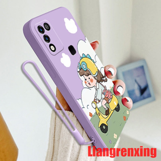 เคส Infinix HOT 10 PLAY เคสโทรศัพท์ ซิลิโคนนิ่ม ป้องกันของเหลว เรียบ กันกระแทก กันชน ออกแบบใหม่ การ์ตูนรถจักรยานยนต์ สําหรับเด็กผู้หญิง YTMTN01 น่ารัก ลายการ์ตูน กันกระแทก