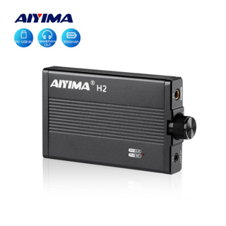 Aiyima H2 เครื่องขยายเสียงหูฟัง HiFi DAC PCM 384khz 32bit DSD 256 ถอดรหัส AUX สมดุล เอาท์พุต 3.5 4.4 มม.