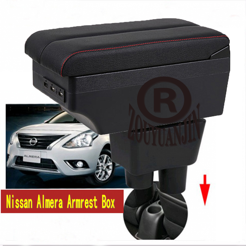 รถ Nissan Almera ArmRest Box คอนโซลกลางที่เก็บข้อศอกส่วนที่เหลือแขน ...
