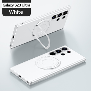 เคสโทรศัพท์มือถือ ผิวด้าน แบบแม่เหล็ก พับได้ สําหรับ Samsung Galaxy S23 Ultra S23 Plus