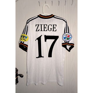 เสื้อกีฬาแขนสั้น ลายทีมชาติฟุตบอล Germany KLINSMANN MOLLER ZIEGE 1996 คุณภาพสูง สไตล์เรโทร