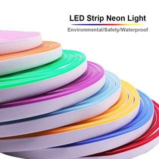 สายไฟนีออน LED 120 ดวง SMD 3528 1 ม. 2 ม. 3 ม. 4 ม. 5 ม. ยืดหยุ่น กันน้ํา สําหรับตกแต่งบ้าน ปาร์ตี้ DC12V