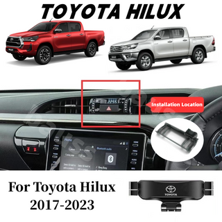 [ใหม่ล่าสุด] ที่วางโทรศัพท์มือถือ อลูมิเนียมอัลลอย ลายโลโก้รถยนต์ สําหรับ Toyota Hilux 2017-2023